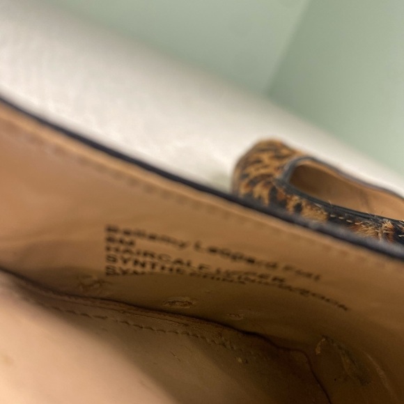 WHBM Calf Hair Leopard Print Pointy Toe Dressy Flats Size 8 - Picture 10 of 11